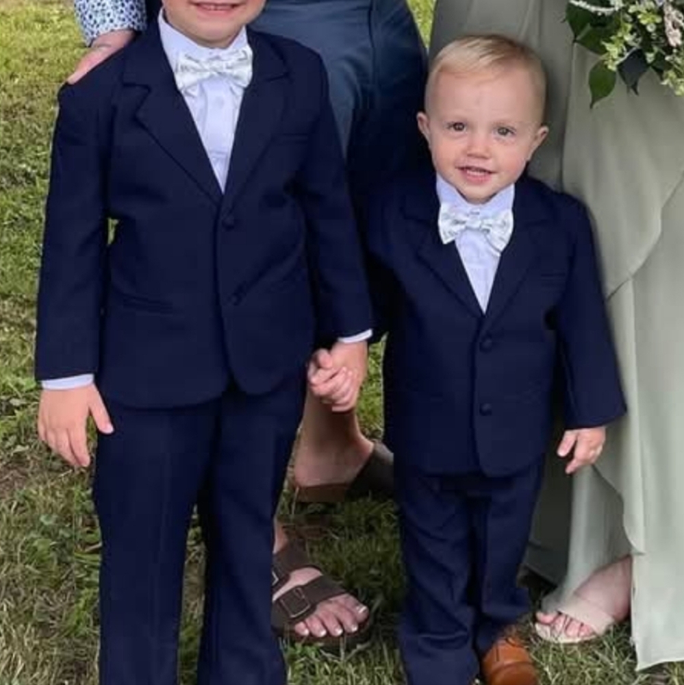 Navy Blacknbianco suit, 24m